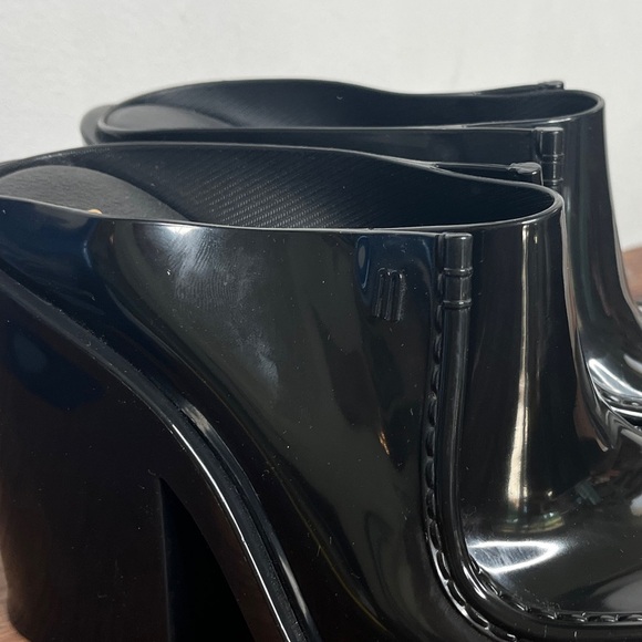 MELISSA PANAPANA MULE Black 90s Platform Office Siren Rachel Green size 5 - Picture 7 of 15